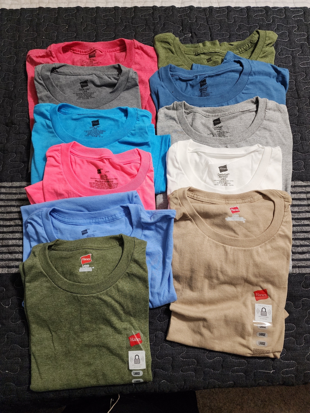 Hanes Men’s Short Sleeve Crew Neck T-Shirts – Multi Color Pack